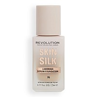 Revolution Beauty Skin Silk Serum Foundation Light To Medium Coverage Lightweight Radiant Finish Contains Hyaluronic Acid