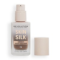 Revolution Beauty Skin Silk Serum Foundation Light To Medium Coverage Lightweight Radiant Finish Contains Hyaluronic Acid