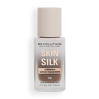 Revolution Beauty Skin Silk Serum Foundation Light To Medium Coverage Lightweight Radiant Finish Contains Hyaluronic Acid