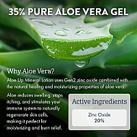 Aloe Up Mineral Sunscreen Lotion Spf 50 Broad Spectrum Uvauvb Sunscreen Protector For Face And Body With Gen2 Zinc Oxide