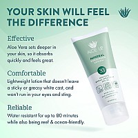 Aloe Up Mineral Sunscreen Lotion Spf 33 Broad Spectrum Uvauvb Sunscreen Protector For Face And Bodywith Gen2 Zinc Oxide And Al