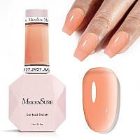 Melodysusie Jeweliver Jelly Gel Polish 053Fl Oz Nude Pink Gel Nail Polish Sheer Translucent Soak Off Uv Led Light Cure Gift Fo