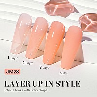 Melodysusie Jeweliver Jelly Gel Polish 053Fl Oz Nude Pink Gel Nail Polish Sheer Translucent Soak Off Uv Led Light Cure Gift Fo