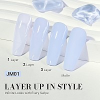 Melodysusie Jeweliver Gel Nail Polish 05Fl Oz Light Blue Jelly Gel Polish Sheer Translucent Nude Soak Off Uv Led Light Cure Sp