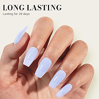 Melodysusie Jeweliver Gel Nail Polish 05Fl Oz Light Blue Jelly Gel Polish Sheer Translucent Nude Soak Off Uv Led Light Cure Sp