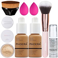 Phoera Foundation Full Coverage Foundation Phoera Primer Phoera Powder Phoera Makeup Set Kabuki Makeup Brushes Foundation B