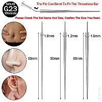 Bodyace G23 Titanium Threadless Piercing Taper 14G 16G 18G Piercing Taper Insertion Pin Body Piercing Stretching Kit Assistant