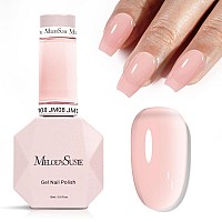 Melodysusie Jeweliver Nude Gel Nail Polish 05Floz Nude Jelly Gel Polish Sheer Translucent Soak Off Uv Led Light Cure Gift For