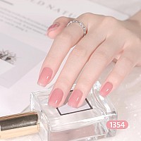 Gaoy Jelly Nude Pink Gel Nail Polish Of 6 Transparent Milky White Purple Shimmer Colors Sheer Gel Polish Kit For Salon Gel Manic