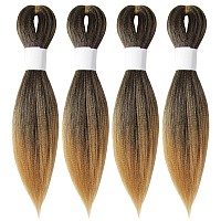 Osuntress Braiding Hair Pre Stretched 10 Inch 4 Packs Short Hair Extensions For Braids Synthetic Braiding Hair Prestretched T2