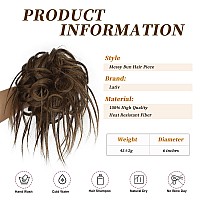 Lativ Tousled Updo Messy Bun Hair Pieces For Women Hair Bun Extension Synthetic Hair Buns Hair Piece Scrunchies For Daily Wear