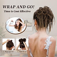 Lativ Tousled Updo Messy Bun Hair Pieces For Women Hair Bun Extension Synthetic Hair Buns Hair Piece Scrunchies For Daily Wear