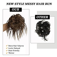 Lativ Tousled Updo Messy Bun Hair Pieces For Women Hair Bun Extension Synthetic Hair Buns Hair Piece Scrunchies For Daily Wear