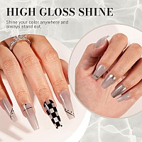 Melodysusie Jeweliver Jelly Gel Polish 05Fl Oz Dark Gray Gel Nail Polish Sheer Neutral Translucent Nude Soak Off Uv Led Light