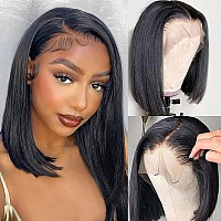 Bob Wig Human Hair 13X4 Hd Lace Front Wigs Human Hair Pre Plucked 180 Density Short Bob Wigs Lace Frontal Wig Glueless Wigs Braz