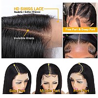 Bob Wig Human Hair 13X4 Hd Lace Front Wigs Human Hair Pre Plucked 180 Density Short Bob Wigs Lace Frontal Wig Glueless Wigs Braz