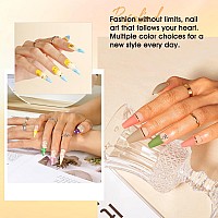 Rosalind 24Pcs Gel Nail Polish Set With 4 Pcs Base Coat And Matte And Glossy And Glitter Top Coat20 Color Vibrant And High Shin