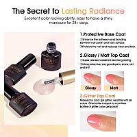 Rosalind 24Pcs Gel Nail Polish Set With 4 Pcs Base Coat And Matte And Glossy And Glitter Top Coat20 Color Vibrant And High Shin