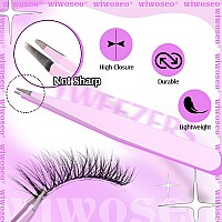 Wiwoseo Self Adhesive Eyelashes No Glue Needed Clear Band False Lashes Natural Look Lash Extensions Reuseable Self Adhesive Lash