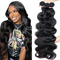 Taziza Human Hair Bundles Body Wave24 26 28 Inch 100 Unprocessed Brazilian Virgin Human Hair Body Wave Bundles Human Hair Bun