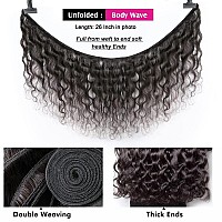 Taziza Human Hair Bundles Body Wave24 26 28 Inch 100 Unprocessed Brazilian Virgin Human Hair Body Wave Bundles Human Hair Bun