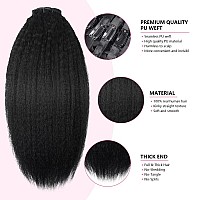 Seamless Clip In Hair Extensions Human Hair Kinky Straight 18Inch 120G 8Pcs Seamless Clip Ins For Black Women Real Human Hair Ex