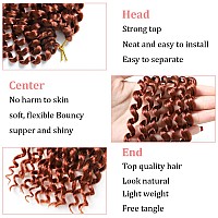 Ginger Passion Twist Hair 14 Inch Copper Red Passion Twist Hair Water Wave Crochet Hair 8 Packs Ginger Orange Braiding Hair 16 S