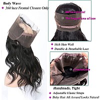 360 Lace Frontal Closure Body Wave Ear To Ear Frontal Hd Lace 14 Inch 100 Remy Human Hair 360 Swiss Lace Frontal 150 Density N