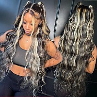 Ciyoo 13X6 Highlight Blonde Lace Front Wigs Human Hair Pre Plucked 1B27 Balayage Body Wave Wig 13X6 Hd Lace Frontal Wig 180 De