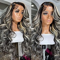 Ciyoo 13X6 Highlight Blonde Lace Front Wigs Human Hair Pre Plucked 1B27 Balayage Body Wave Wig 13X6 Hd Lace Frontal Wig 180 De