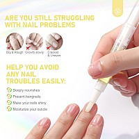 Saviland Natural Cuticle Oil Pen 6Pcs Revitalizing Cuticle Oil For Nails With Vitamin E Repaired Cuticles Overnight Cuticle Sof