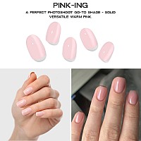 Adora Couture Semi Cured Gel Nail Strips 30Pcs Soft Pink Nail Wraps Kit For Women Glaze Nail Strips Gel Nail Stickers With