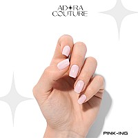 Adora Couture Semi Cured Gel Nail Strips 30Pcs Soft Pink Nail Wraps Kit For Women Glaze Nail Strips Gel Nail Stickers With