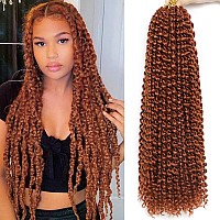 Ginger Passion Twist Hair 18 Inch Copper Red Passion Twist Crochet Hair Water Wave Braiding Hair 8 Packs Ginger Orange Braiding