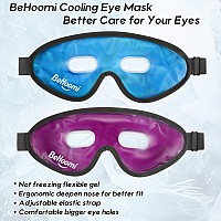 Behoomi Cooling Eye Mask Gel Eye Mask Cold Compress For Eyes Reusable Eye Ice Pack Cool Relaxation Comfort Snug Fit No Free