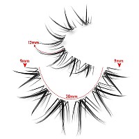 Outopen 10 Pairs Manga Lashes Korean Asian Lashes Anime Eyelashes Japanese Makeup Fake Lashes Spiky False Eyelashes