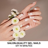 Danni Toni Semi Cured Gel Nail Strips Flowers Back To Spring Nude Gel Nail Stickers Spring Gel Nail Wraps 28 Stickers