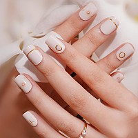 Danni Toni Semi Cured Gel Nail Strips Flowers Back To Spring Nude Gel Nail Stickers Spring Gel Nail Wraps 28 Stickers