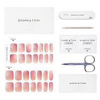 Danni Toni Semi Cured Gel Nail Strips Pink Ombre Sunset Breeze Glitters Gel Nail Stickers Tiedye Semicured Gel Nail Wraps 2