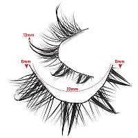 Outopen 10 Pairs Manga Lashes Korean Asian Lashes Anime Eyelashes Japanese Makeup Fake Lashes Spiky False Eyelashes