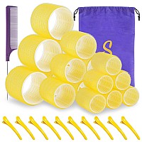 Self Grip Hair Roller Set18 Pcshair Rollers With Hair Roller Clips And Combsalon Hairdressing Curlersdiy Hair Styles Sungen