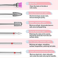 Nail Drill Bits Set 6Pcs Tungsten Carbide Nail Drill Bits For Acrylic Gel Nails 332 Inch Drill Bits For Electric Nail Drill M