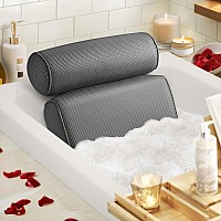 Luxstep Bath Pillow Bathtub Pillow With 6 Nonslip Suction Cups For Headneck And Back Support Extra Thick And Soft Air Mesh Sp