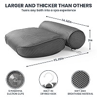 Luxstep Bath Pillow Bathtub Pillow With 6 Nonslip Suction Cups For Headneck And Back Support Extra Thick And Soft Air Mesh Sp