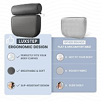 Luxstep Bath Pillow Bathtub Pillow With 6 Nonslip Suction Cups For Headneck And Back Support Extra Thick And Soft Air Mesh Sp