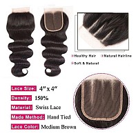 4X4 Transparent Hd Lace Closure Only Body Wave Hair Closure Invisible Lace Closure Three Part 12A Brazilian Virgin Remy Human Ha