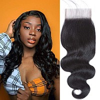 4X4 Transparent Hd Lace Closure Only Body Wave Hair Closure Invisible Lace Closure Three Part 12A Brazilian Virgin Remy Human Ha