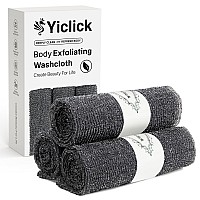 Yiclick Exfoliating Washcloth Towel 3 Pack Japanese Exfoliating Wash Cloth Exfoliating Body Scrubber Scrub For Exfoliation