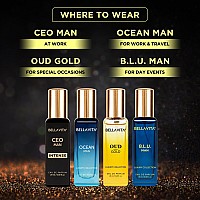 Bella Vita Luxury Luxury Collection Eau De Parfum 4X068 Fl Oz Fathers Day Gifts 4 In A Box Perfume Set For Men Oud