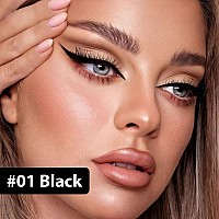 Evpct 3Pcs Black White Red Waterproof Colored Eyeliner Liquid Eye Liner Set Long Lasiting Fine Speed Dry Colorful Liquid Eyeline